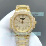 Luxury Clone GR Factory Patek Philippe 7021 Ladies Nautilus Gold Diamond Set Watch 